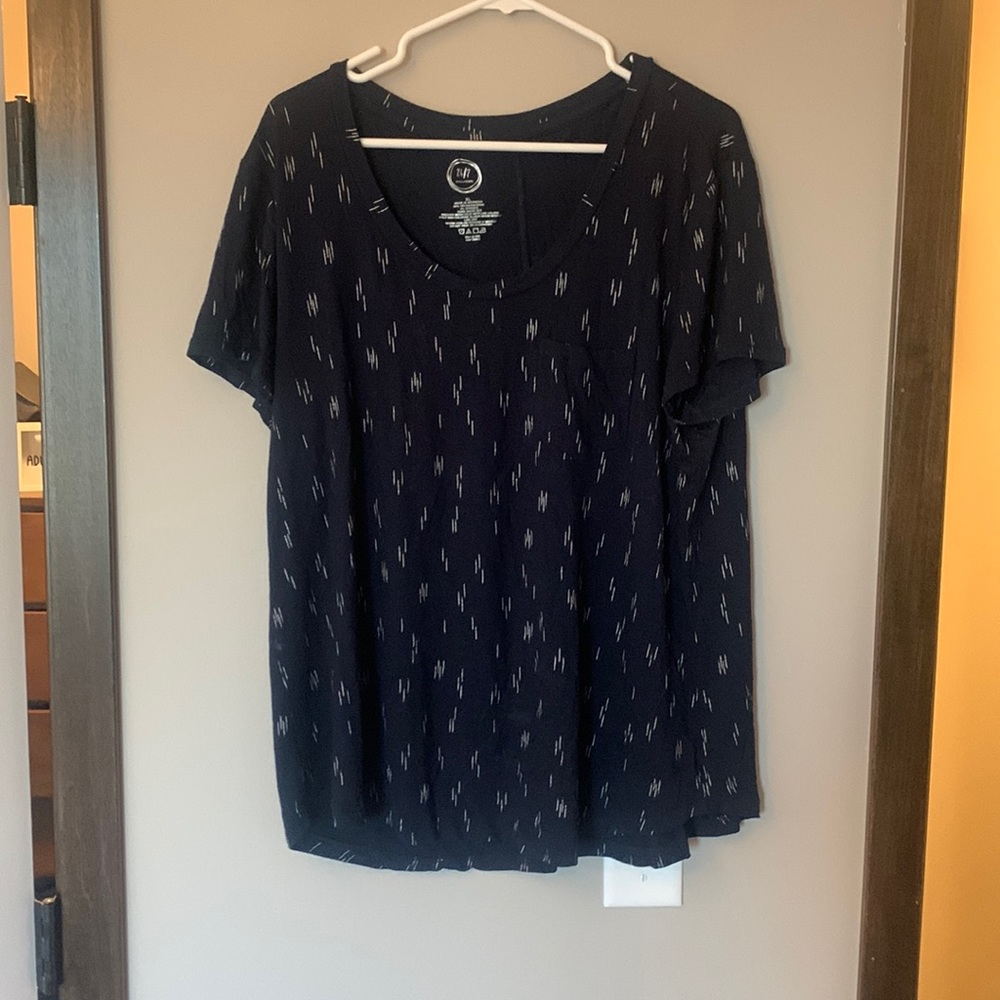 Blue Maurice’s shirt
